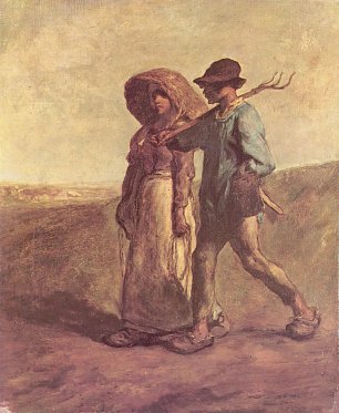 Jean Francois Millet Weg zur Arbeit Wandbild