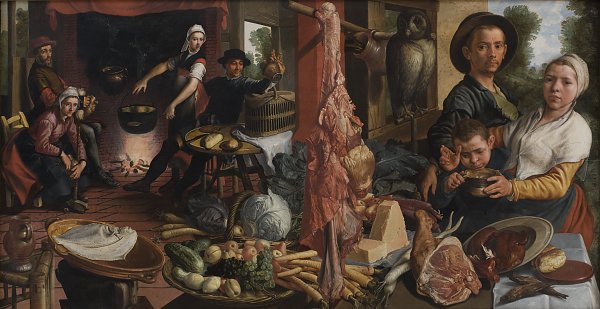 Aertsen Pieter The Fat Kitchen An Allegory Wandbild
