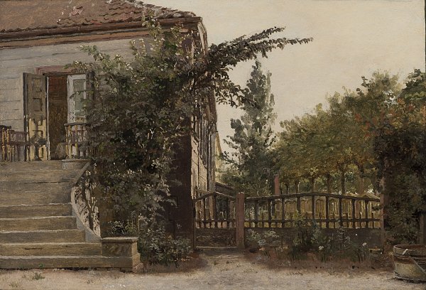 Christen Kobke The Garden Steps Leading to the Artists Studio on Blegdammen Wandbild