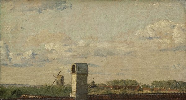 Christen Kobke View from a Window in Toldbodvej Looking Towards the Citadel in Copenhagen Wandbild