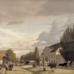 Christen-Kobke-View-of-a-Street-in-Osterbro-outside-Copenhagen.-Morning-Light