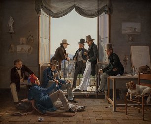 Constantin Hansen A Group of Danish Artists in Rome Wandbild