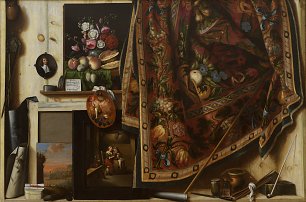 Cornelius Norbertus Gijsbrechts Trompe l oeil A Cabinet in the Artists Studio Wandbild
