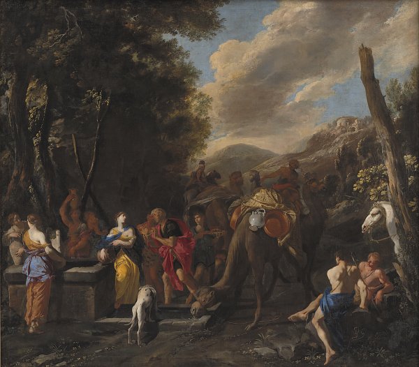 Gargiulo Domenico Rebecca and Eliezer at the Well Wandbild