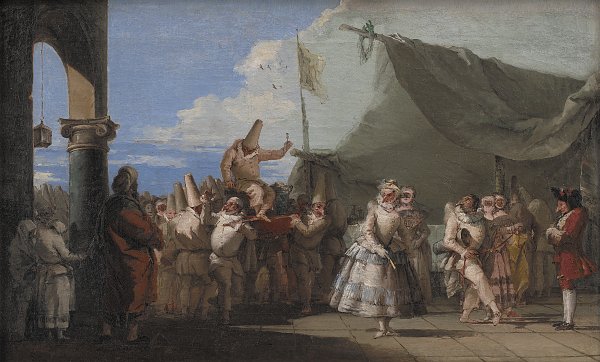 Giovanni Tiepolo The Triumph of Pulcinella Wandbild