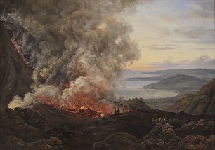 J C Dahl Eruption of the Volcano Vesuvius Wandbild