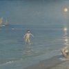 P-S-Kroyer-Boys-Bathing-at-Skagen--Summer-Evening