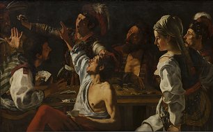 Rombouts Theodor Card and Backgammon Players. Fight over Cards Wandbild