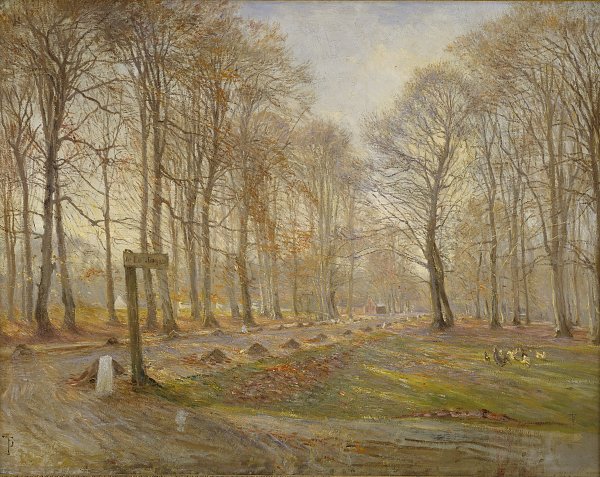 Theodor Philipsen Late Autumn Day in the Jaegersborg Deer Park North of Copenhagen Wandbild