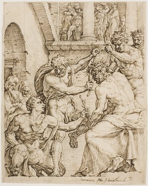 van Heemskerck Marten Christ Being Crowning with Thorns Wandbild