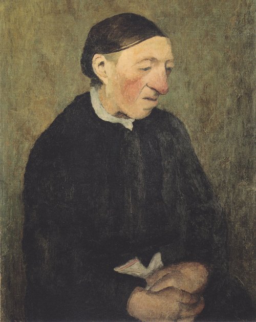 Paula Modersohn Becker Alte Frau mit Taschentuch Wandbild