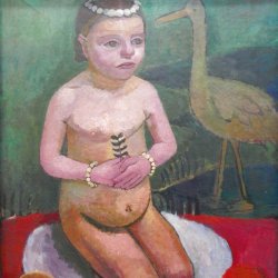 Paula-Modersohn-Becker-Hockendes-Maedchen-mit-Storch