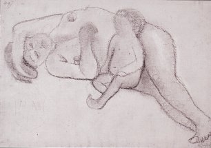 Paula Modersohn Becker Liegende Mutter und Kind Wandbild