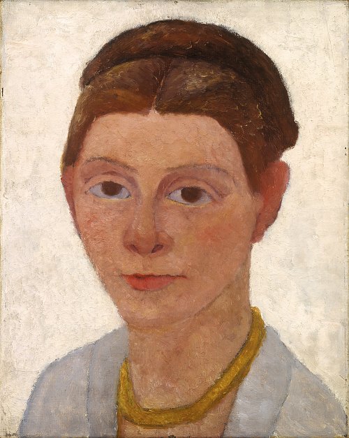 Paula Modersohn Becker Selbstportrait mit Bernsteinkette Wandbild