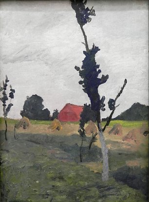 Paula Modersohn Becker Worpsweder Landschaft mit rotem Haus Wandbild