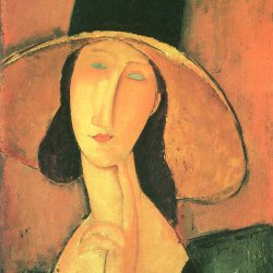 Amedeo-Modigliani-Bildnis-einer-Frau-mit-Hut