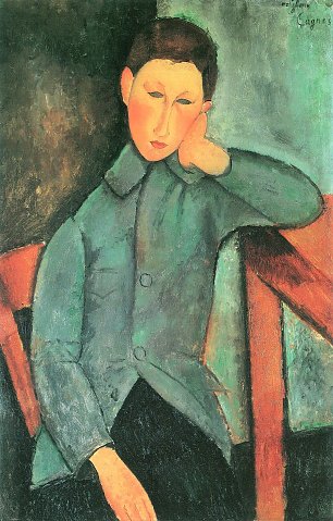 Amedeo Modigliani Junge in blauer Jacke 2 Wandbild