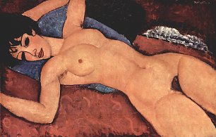 Amedeo Modigliani Liegender Akt 1 Wandbild