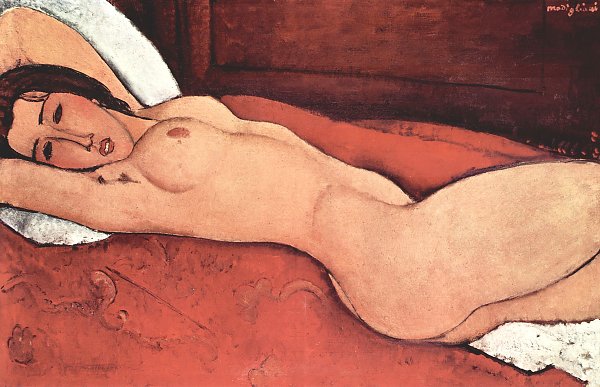 Amedeo Modigliani Liegender akt 4 Wandbild