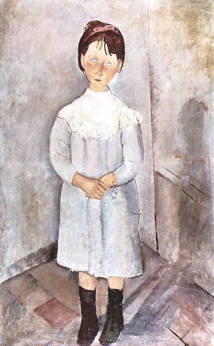 Amedeo Modigliani Maedchen in Blau Wandbild