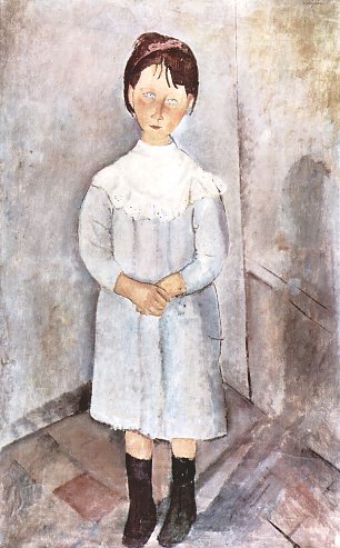 Amedeo Modigliani Maedchen in Blau Wandbild