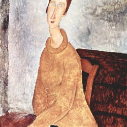 Amedeo-Modigliani-Portrait-der-Jeanne-Hebuterne-im-gelben-Pullover