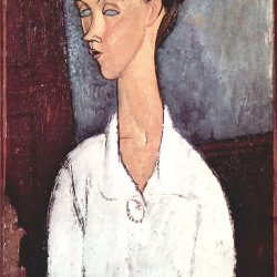 Amedeo-Modigliani-Portrait-der-Lunia-Czechowska-mit-weisser-Bluse