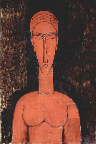 Amedeo Modigliani Rote Bueste Wandbild