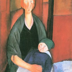 Amedeo-Modigliani-Sitzende-Frau-mit-Kind