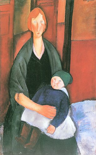 Amedeo Modigliani Sitzende Frau mit Kind Wandbild