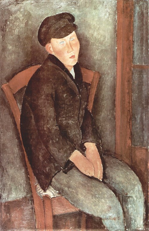 Amedeo Modigliani Sitzender Knabe mit Hut Wandbild