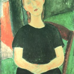 Amedeo-Modigliani-Sitzendes-Maedchen