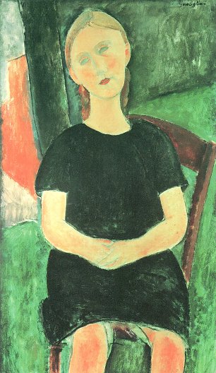 Amedeo Modigliani Sitzendes Maedchen Wandbild