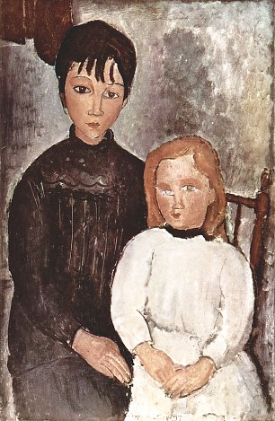 Amedeo Modigliani Zwei Maedchen Wandbild