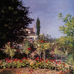 Claude-Monet-Bluehender-Garten-in-Sainte-Adresse