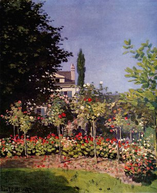 Claude Monet Bluehender Garten in Sainte Adresse Wandbild