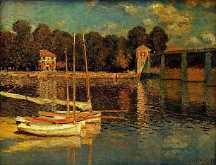 Claude Monet Bruecke von Argenteuil Wandbild