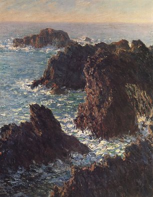 Claude Monet Felsspitzen bei der Belle Ile Wandbild