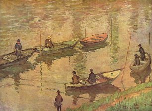 Claude Monet Fischer auf der Seine bei Poissy Wandbild