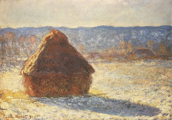 Claude Monet Heuschober Schnee Morgen Wandbild