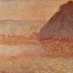 Claude-Monet-Heuschober-bei-Sonnenuntergang