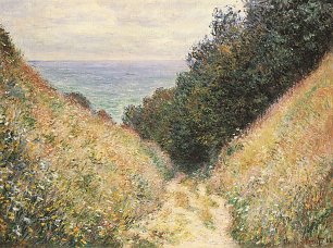 Claude Monet Hohlweg bei Pourville Wandbild