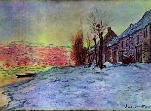 Claude Monet Lavacourt Sonnenschein und Schnee Wandbild