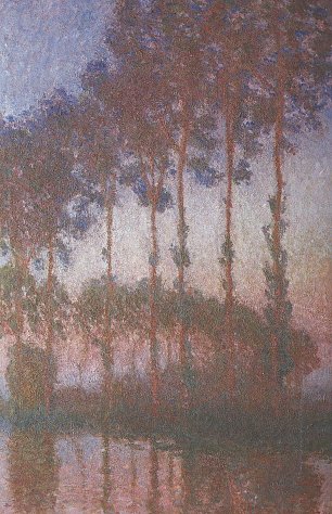 Claude Monet Pappeln an der Epte Daemmerung Wandbild