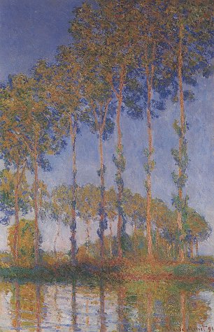 Claude Monet Pappeln an der Epte Sonnenuntergang Wandbild