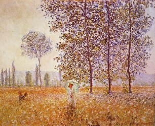 Claude Monet Pappeln im Sonnenlicht Wandbild