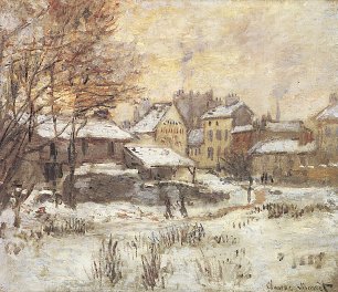 Claude Monet Schnee bei Sonnenaufgang Argenteuil im Schnee Wandbild
