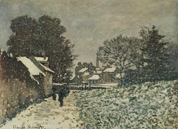 Claude Monet Schnee in Argenteuil Wandbild