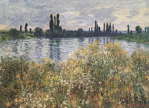 Claude Monet Seineuver bei Vetheuil Wandbild