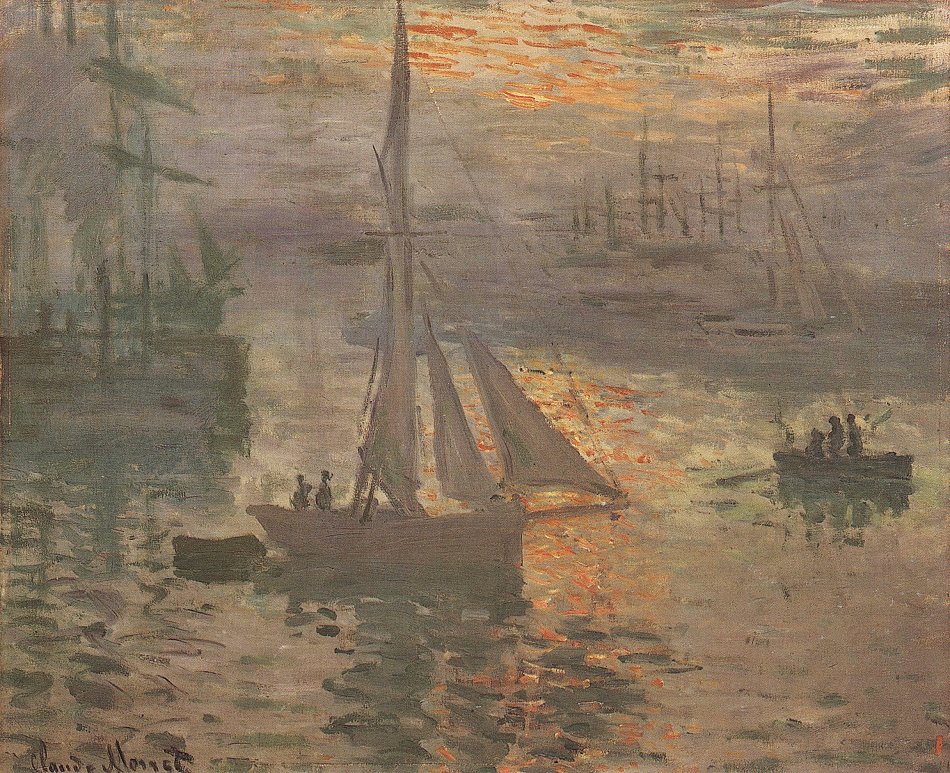 Claude Monet Sonnenaufgang Seelandschaft Wandbild kaufen